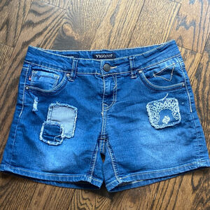 Girls Vigoss Denim Shorts Size 14 Blue